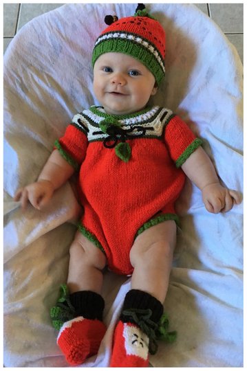 Baby Romper Onesie "Apple of my eye" set