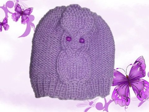 Strickanleitung Eulen Babymütze, Baby Eulenmütze von 0 bis 6 Monaten- ideal für Anfänger