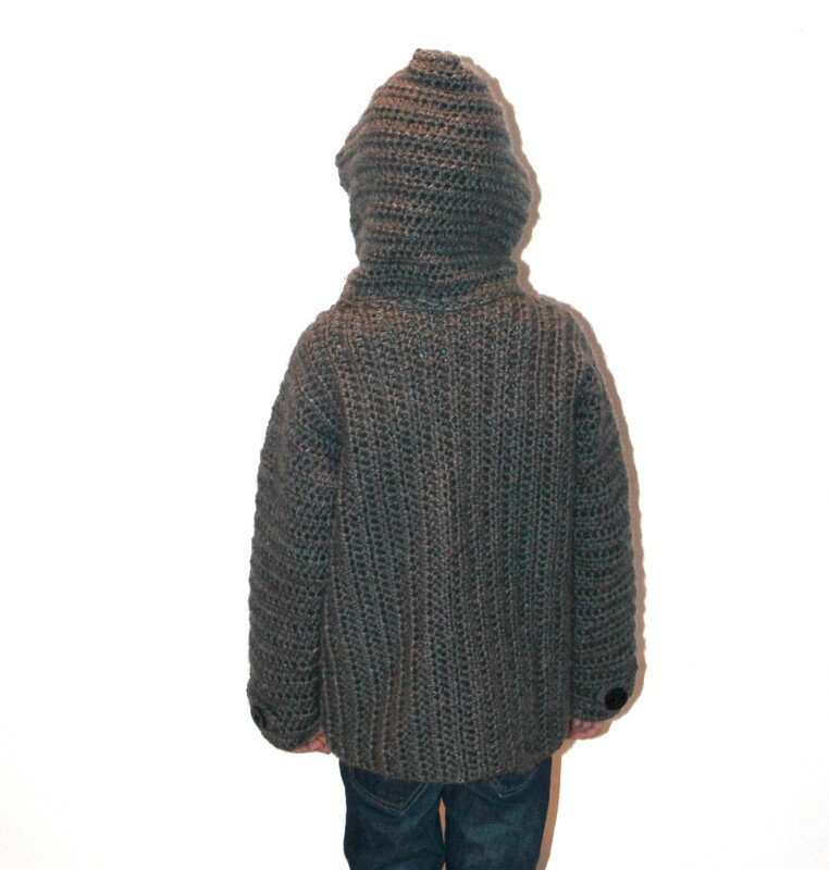 crochet pattern childrens jacket in 5 different sizes - Image 5
