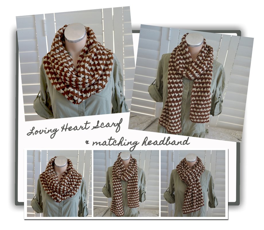 Loving Heart Scarf & Headband