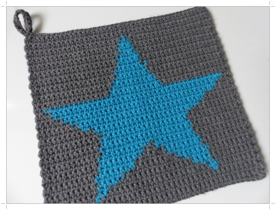 Topflappen mit Stern, Häkelanleitung - Bild 3