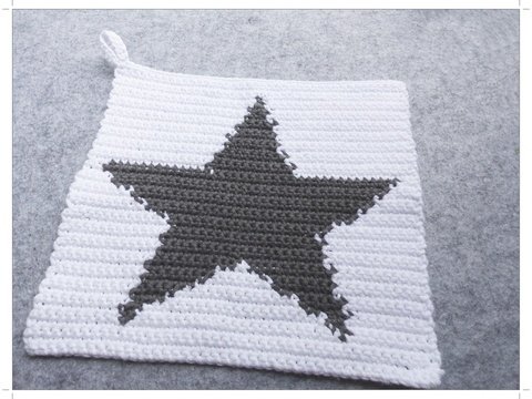 Topflappen mit Stern, Häkelanleitung