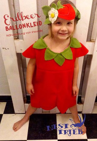 Kostüm "Erdbeere-Ballonkleid" (Nähanleitung für alle Größen)