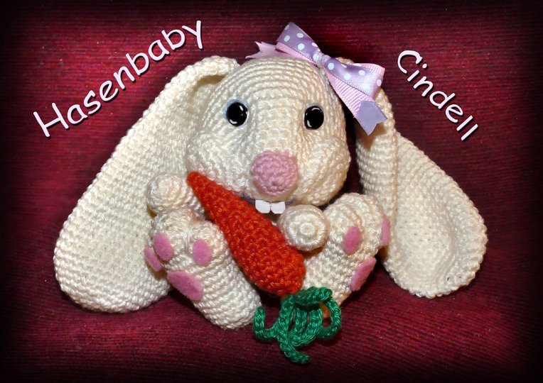 Hasenbaby ~ Cindell , ....ob für Ostern oder zum Kuscheln , einfach süss !