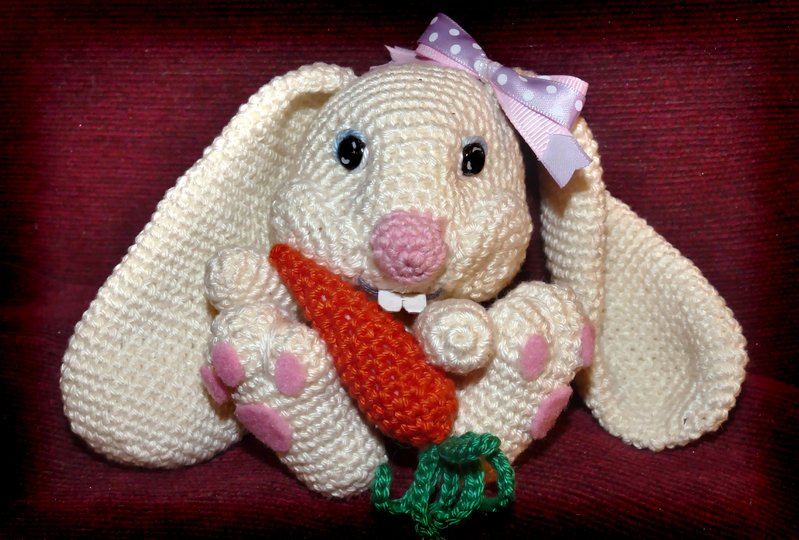 Hasenbaby ~ Cindell , ....ob für Ostern oder zum Kuscheln , einfach süss !