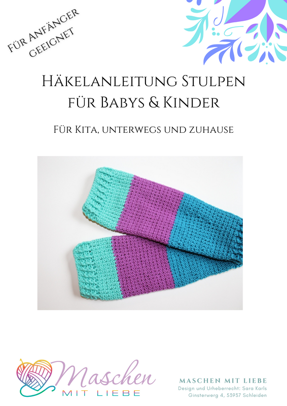 Häkelanleitung Stulpen für Babies & Kinder, alle Größen, gehäkelte Stulpen - Bild 2