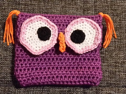 Hygiene - Täschchen "Eule" - kostenlose Häkelanleitung