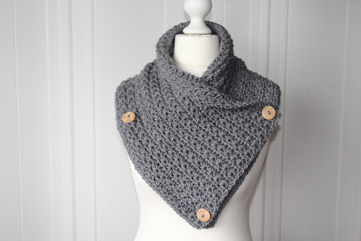 crochet pattern shawl collar with stars - Image 5