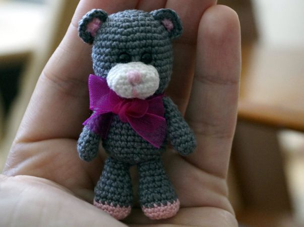 Schlüsselanhänger Bärchen, Amigurumi Bär, Taschenbaumler - Bild 2