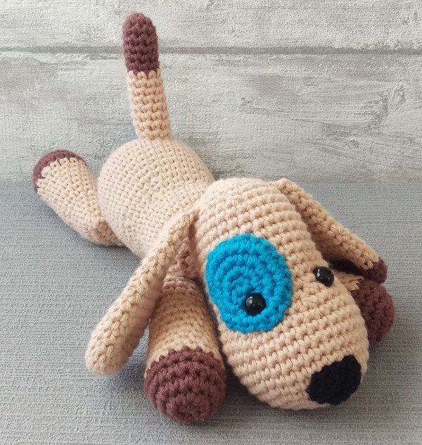 Hund häkeln 18 cm groß ++ PDF mit Fotos