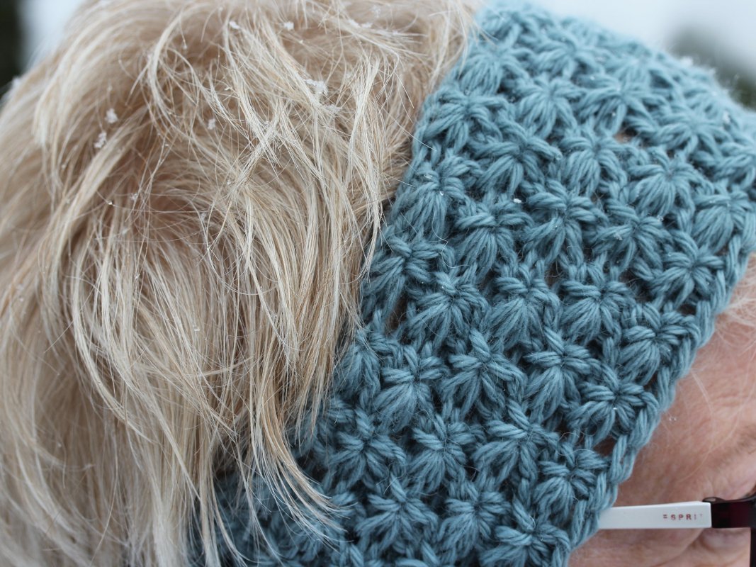Häkelanleitung Stirnband im Sternchenmuster, alle Größen - Bild 4