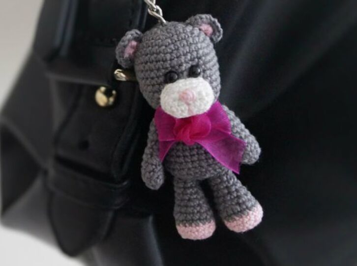 Keychain Little Bear, Amigurumi Bear
