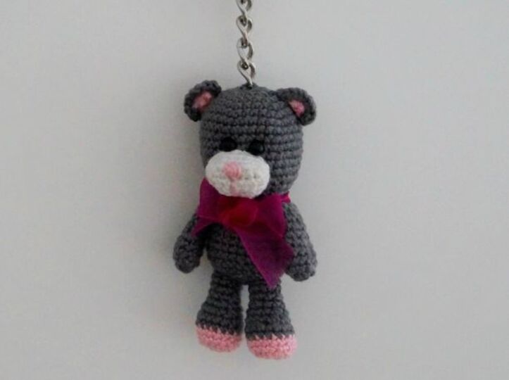 Keychain Little Bear, Amigurumi Bear