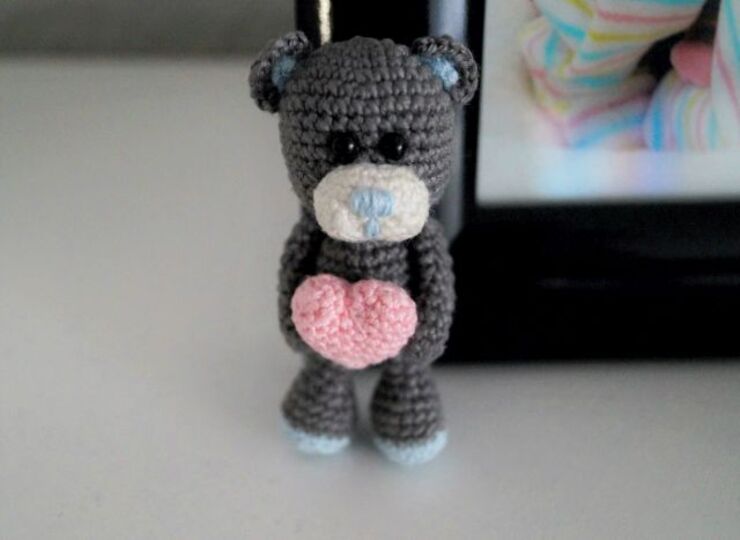 Keychain Little Bear, Amigurumi Bear