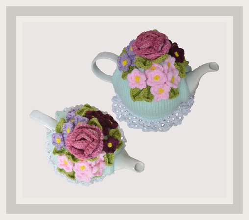 Violets and a Rose Tea Cosy