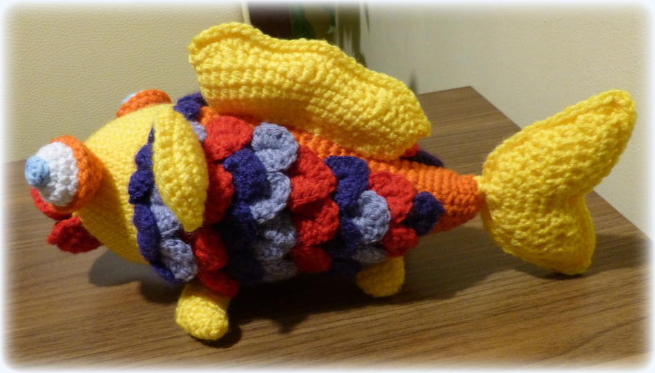 E-Book Häkelanleitung für Fisch Glubschi, Häkeltier, (PDF)