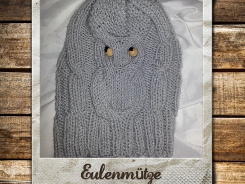 Strickanleitung Eulen Damenmütze, Damen Strickmütze, Sloushy, Damenmütze- perfekt auch für Anfänger