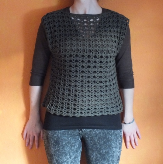 Häkelanleitung Top Netzshirt Größe 34 bis 44 Shasamik gerader Schnitt
