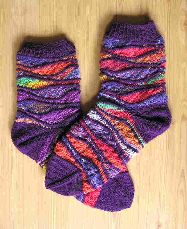 Strickanleitung Socken "Abendrot"