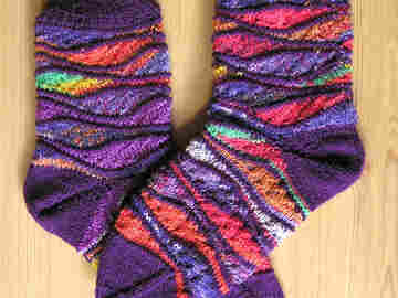 Strickanleitung Socken "Abendrot"