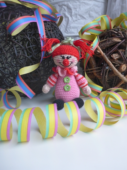 Häkelanleitung Clownpärchen Piccolino & Piccolina