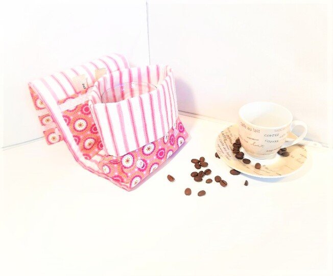 Nähanleitung für eine süße Geschenketasche "Kaffee-Tassen-Tasche"