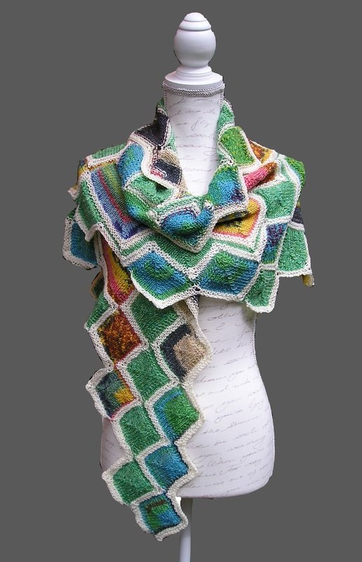 Strickanleitung Dreieckstuch "Neptuns Garten"