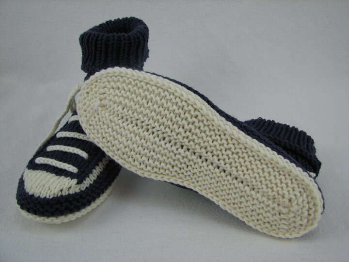 Strickanleitung Haussocken "Turnschuh" - Größe 34 bis 45 - mit Video