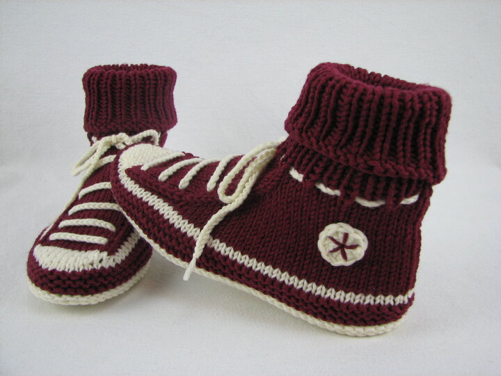 Strickanleitung Haussocken "Turnschuh" - Größe 34 bis 45 - mit Video