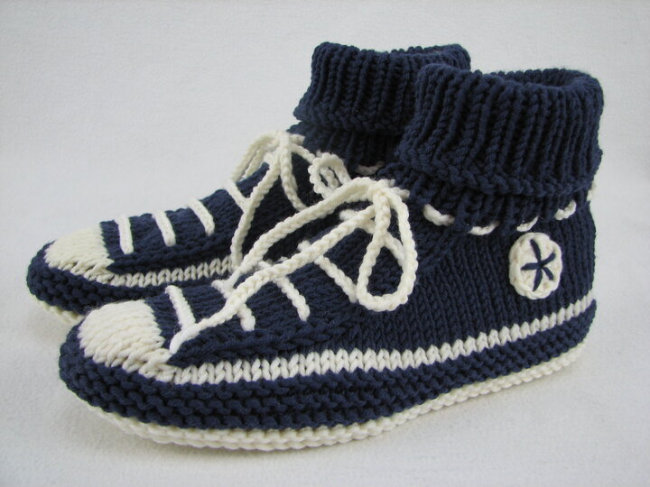 Strickanleitung Haussocken "Turnschuh" - Größe 34 bis 45 - mit Video