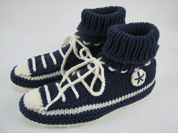 Strickanleitung Haussocken "Turnschuh" - Größe 34 bis 45 - mit Video