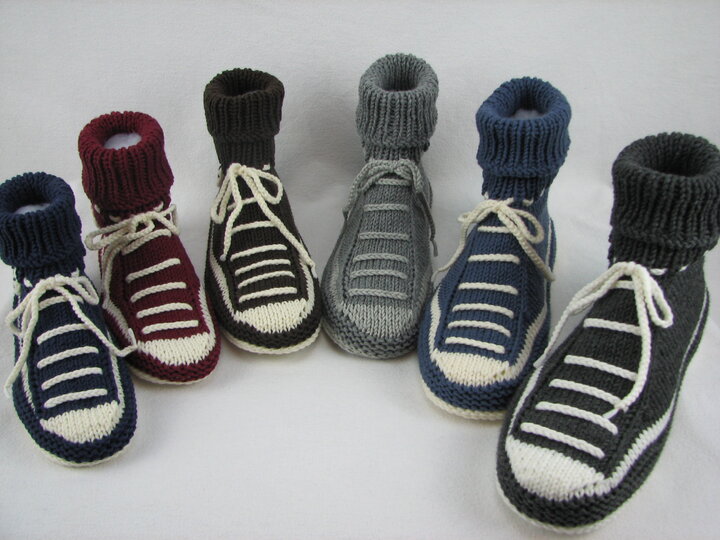 Strickanleitung Haussocken "Turnschuh" - Größe 34 bis 45 - mit Video