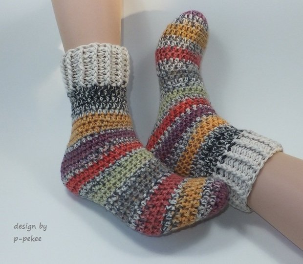 EasySoks1 easy to crochet cozy socks sizes 36–43 – crochet pattern