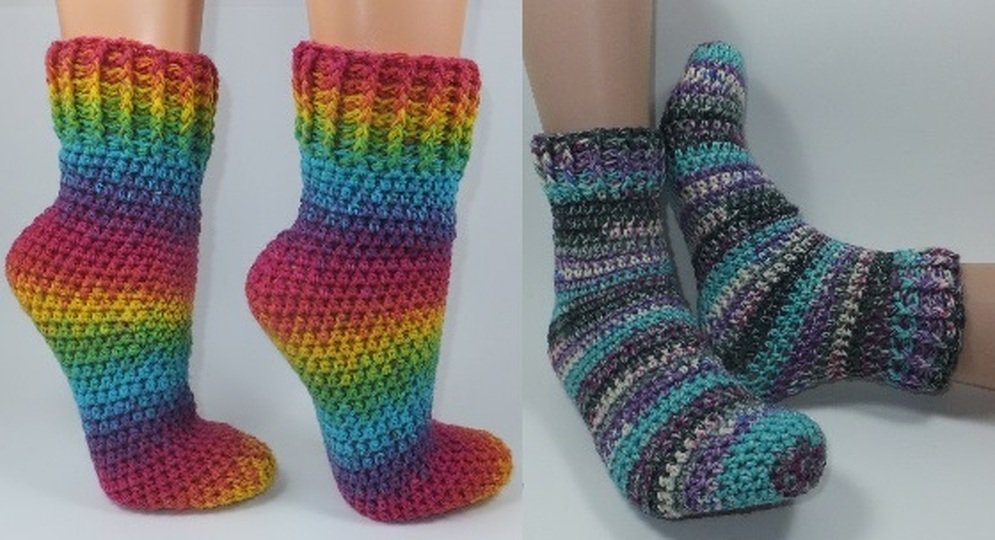 EasySoks1 easy to crochet cozy socks sizes 36–43 – crochet pattern
