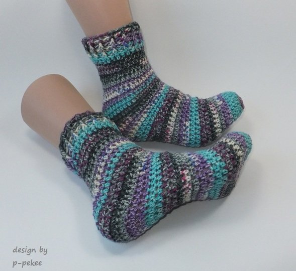EasySoks1 easy to crochet cozy socks sizes 36–43 – crochet pattern