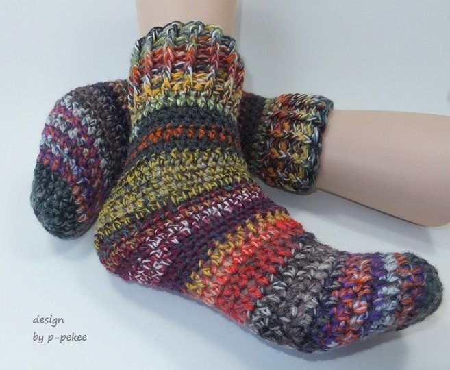 EasySoks1 easy to crochet cozy socks sizes 36–43 – crochet pattern