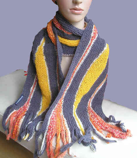 Strickanleitung Schal "in Flammen"