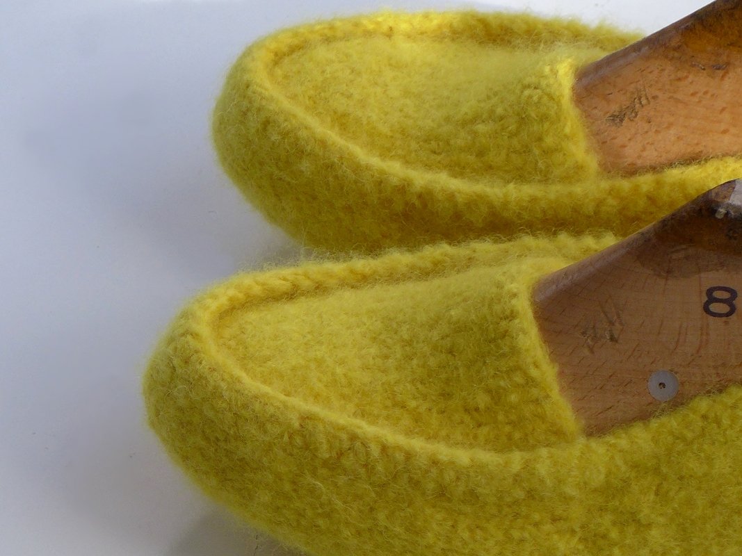 Strickanleitung Filzmokassins Gr. 22 - 47