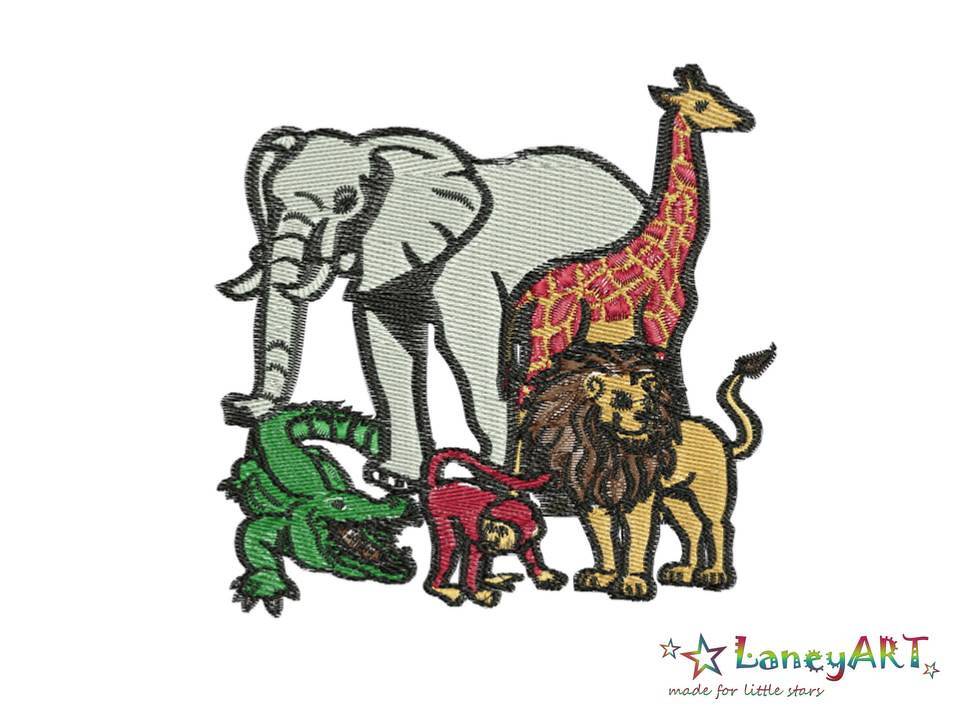 Stickdatei "Safari" Pes Format (Deco, Brother, Babylock)