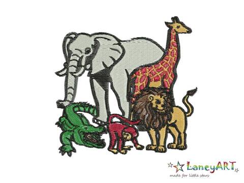 Stickdatei "Safari" Pes Format (Deco, Brother, Babylock)