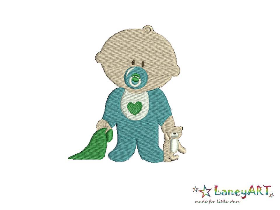 Stickdatei "Baby-Boy / Baby / Junge" Pes Format (Deco, Brother, Babylock)