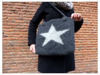 Filztasche mit Stern, Strickanleitung - Bild 5