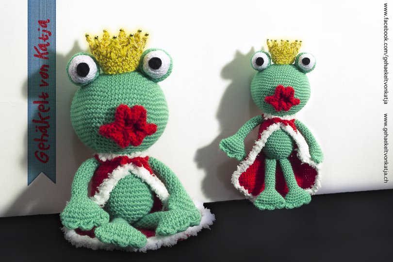 Froschkönig Knutschi Quaks Häkelanleitung