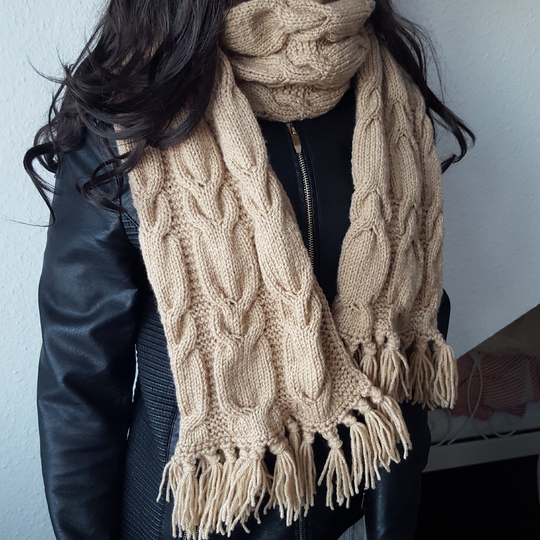 31 Strickanleitung Schal Xxl 2,40m Länge