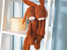 Häkelanleitung großer Xl Schlenker Hase Emil 50 cm - Schlenkertier