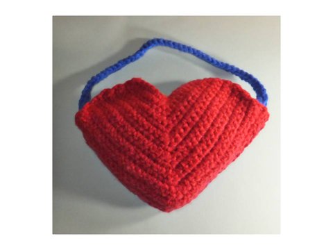 Geschenktasche Herz zu Valentinstag häkeln