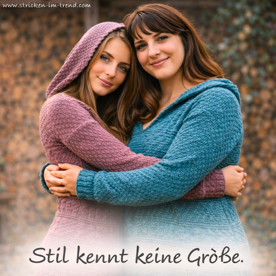 Knitting Pattern for Hooded Sweater / Dress | Relief Dress CARPE DIEM