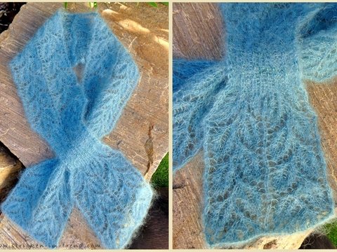 Strickanleitung für ein Tuch | Necktie Mohair Fine 