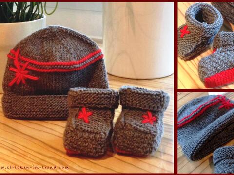 Strickanleitung für Babyhaube und Babyschuhe | Kombination Baby AlpenChic