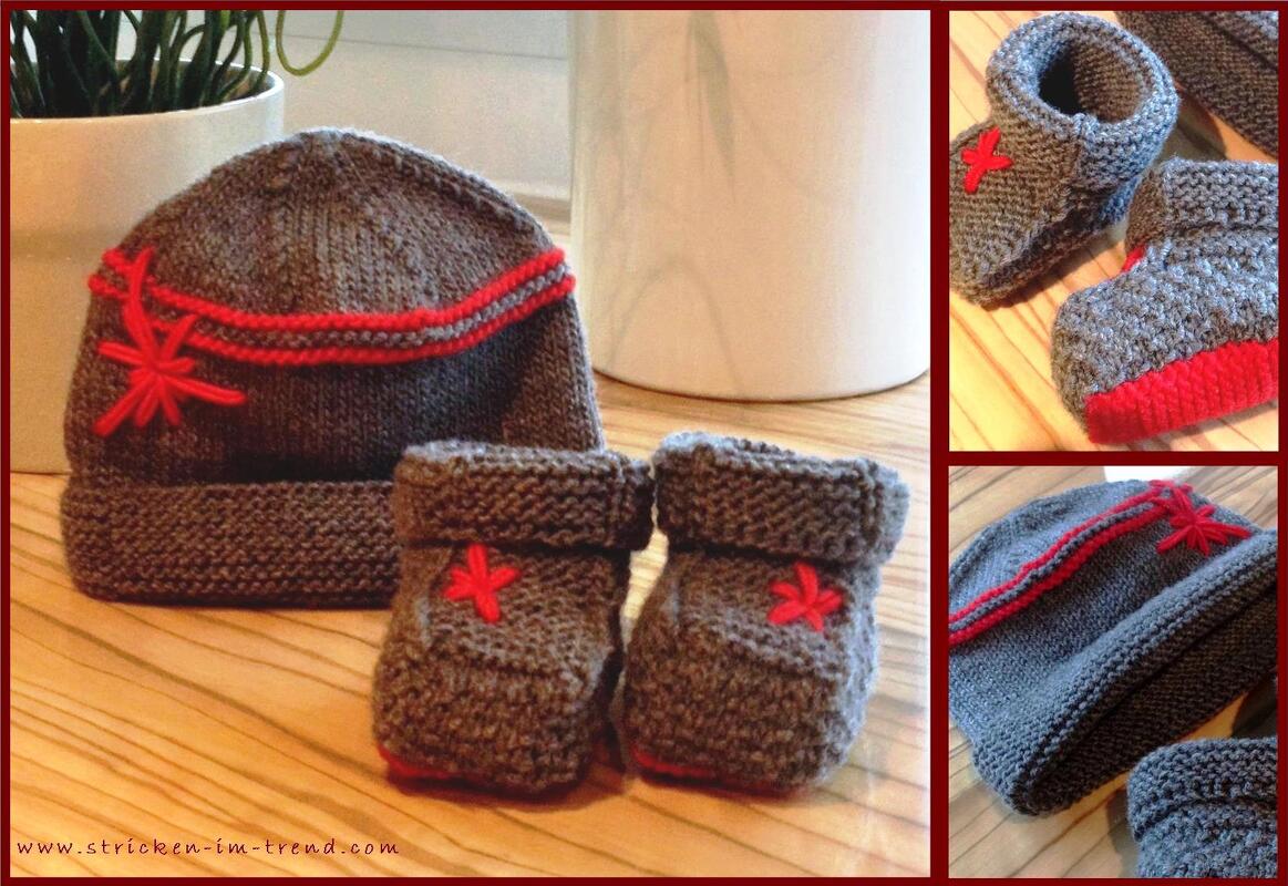 Strickanleitung für Babyhaube und Babyschuhe | Kombination Baby AlpenChic
